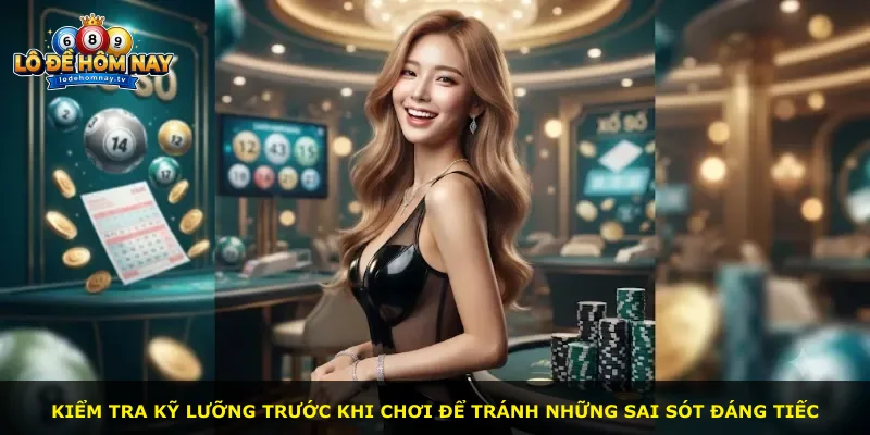 Kiểm tra kỹ lưỡng trước khi chơi để tránh những sai sót đáng tiếc